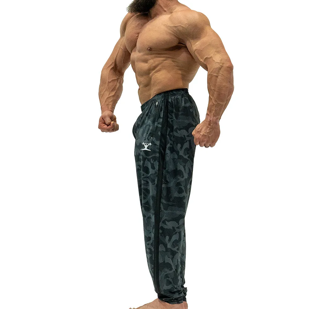 Jujimufu Stretchy Pants - Dark Camo w/ Black