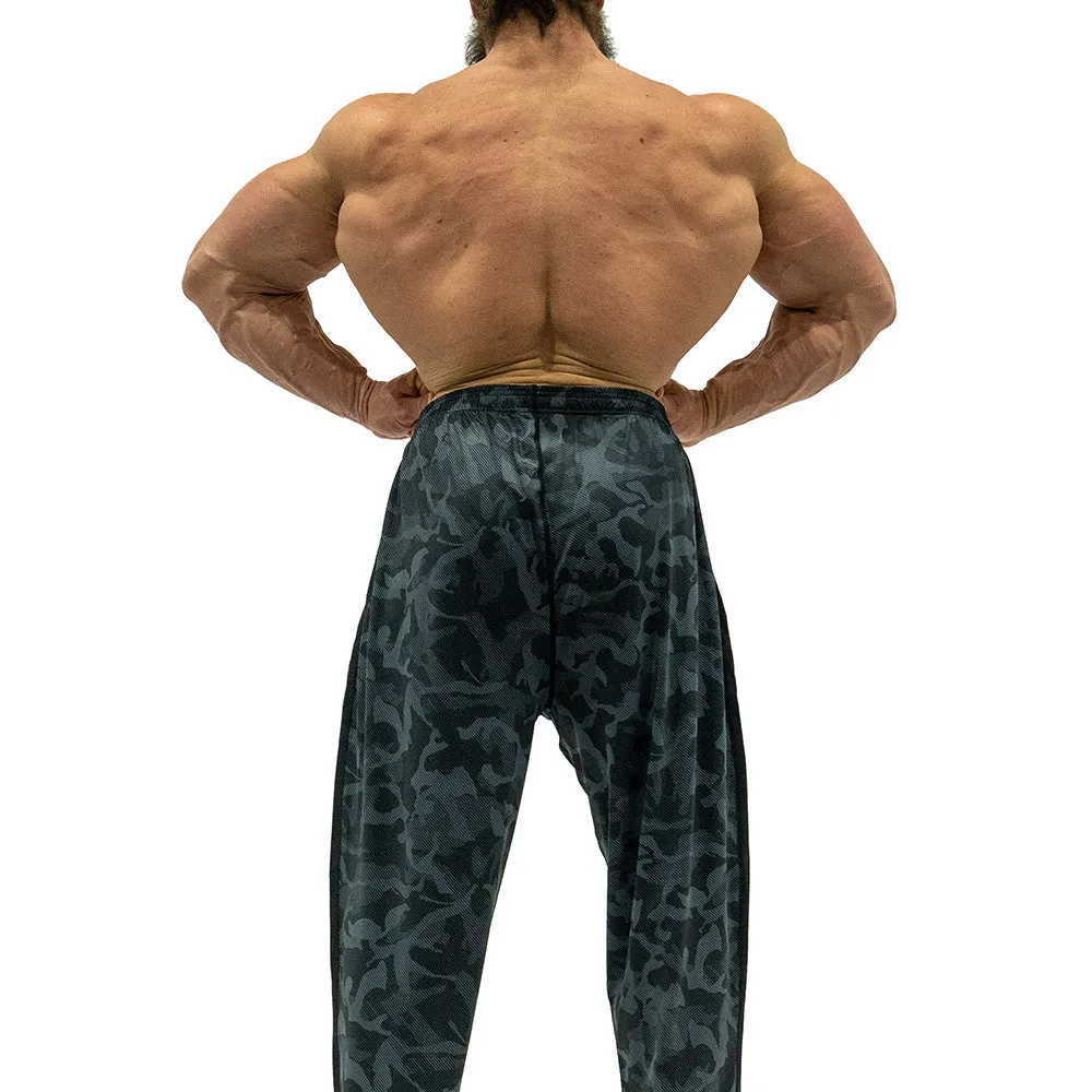 Jujimufu Stretchy Pants - Dark Camo w/ Black