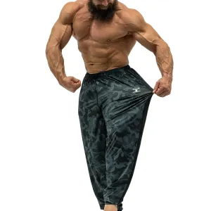 Jujimufu Stretchy Pants - Dark Camo w/ Black