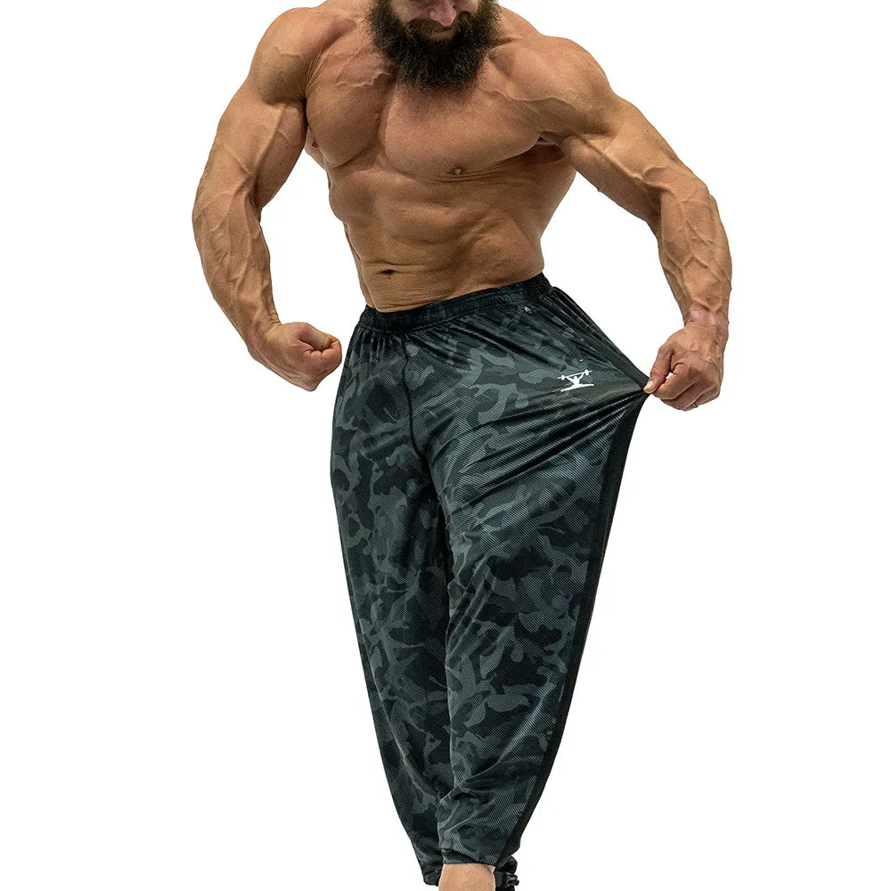 Jujimufu Stretchy Pants - Dark Camo w/ Black