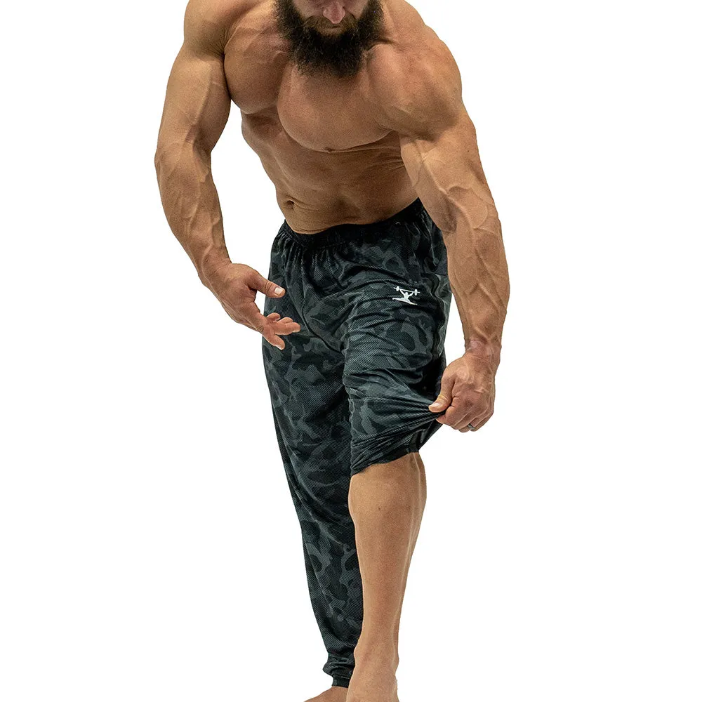 Jujimufu Stretchy Pants - Dark Camo w/ Black