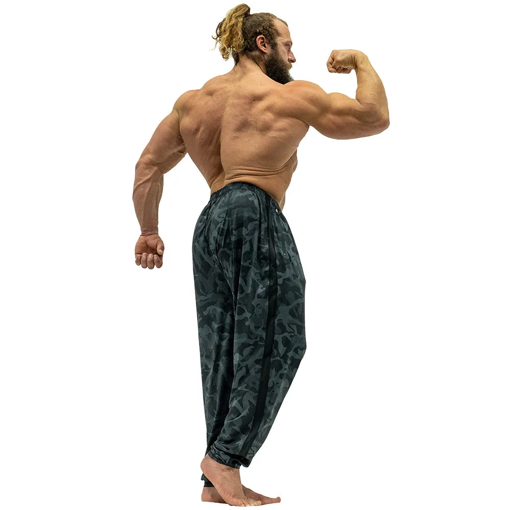 Jujimufu Stretchy Pants - Dark Camo w/ Black