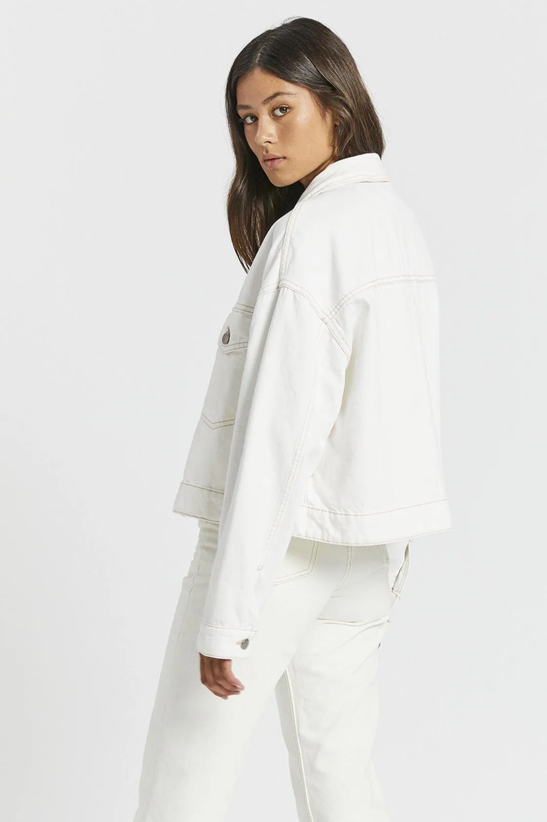 Khalila Cropped Jacket - Light Ecru