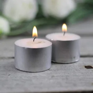 Kigs Enterprise 9 Hour Long Burning Unscented Tea Light Candles, Smokeless Paraffin Tea Candles for Home, Pool, Shabbat, Weddings & Emergencies (Pack of 50 Pcs/ 9 Hour Long Burning Candle, White)