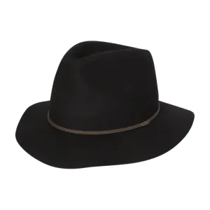 Kooringal Mid Brim Fedora Rajah - Black