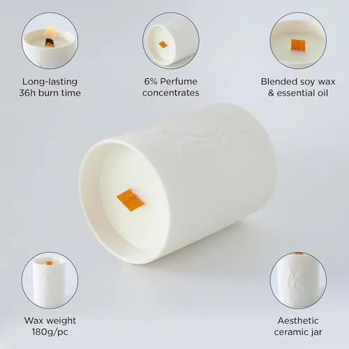 Kuber Industries Scented Candles | Fragrance Candles | Candles for Wedding | Candles for Bedroom | Birthday Candles | Valentines Day Gifts Candles | DY-230702C | White
