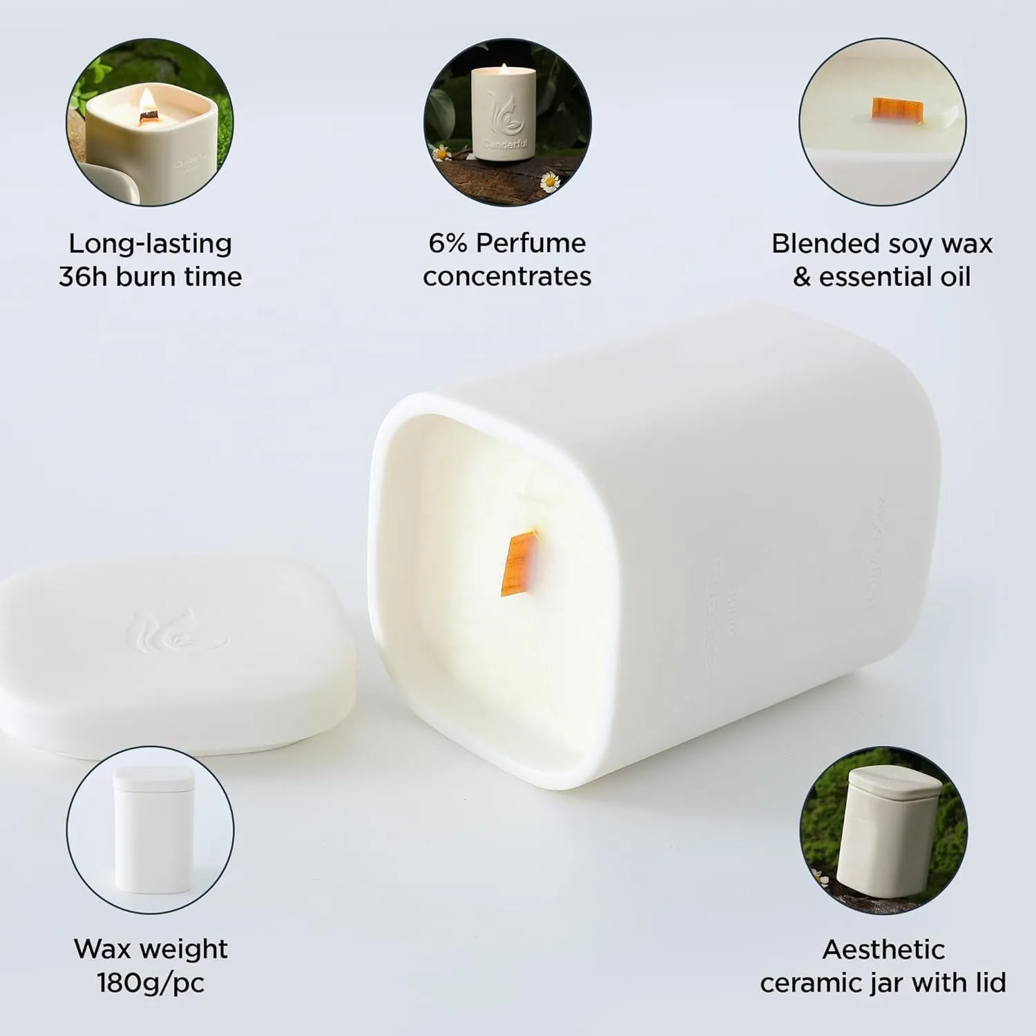 Kuber Industries Scented Candles | Fragrance Candles | Candles for Wedding | Candles for Bedroom | Birthday Candles | Valentines Day Gifts Candles | DY-230703B | White