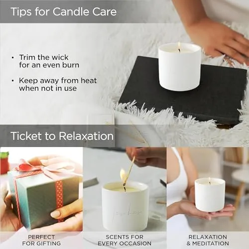 Kuber Industries Scented Candles | Fragrance Candles | Candles for Wedding | Candles for Bedroom | Birthday Candles | Valentines Day Gifts Candles | DY-230705-1A | White