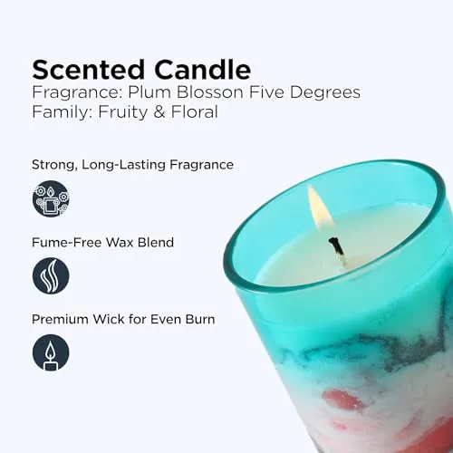 Kuber Industries Scented Candles | Fragrance Candles | Candles for Wedding | Candles for Bedroom | Birthday Candles | Valentines Day Gifts Candles | DY-230706B | Green & Black