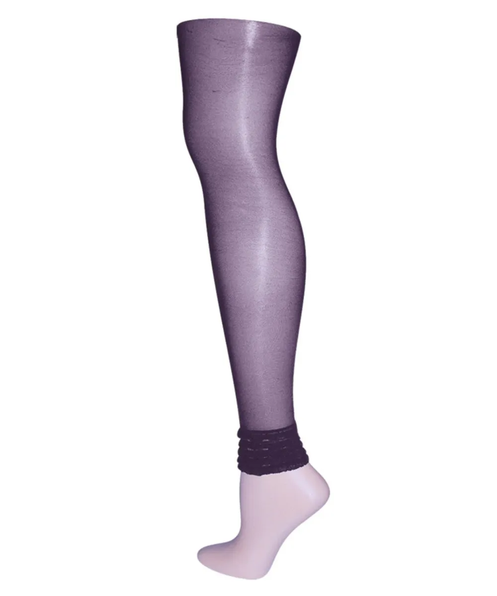 Layered Ruffles Sheer Footless Tights