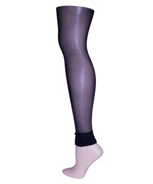 Layered Ruffles Sheer Footless Tights