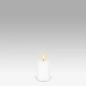 LED Pillar Candle: Nordic White - 5x7.6cm