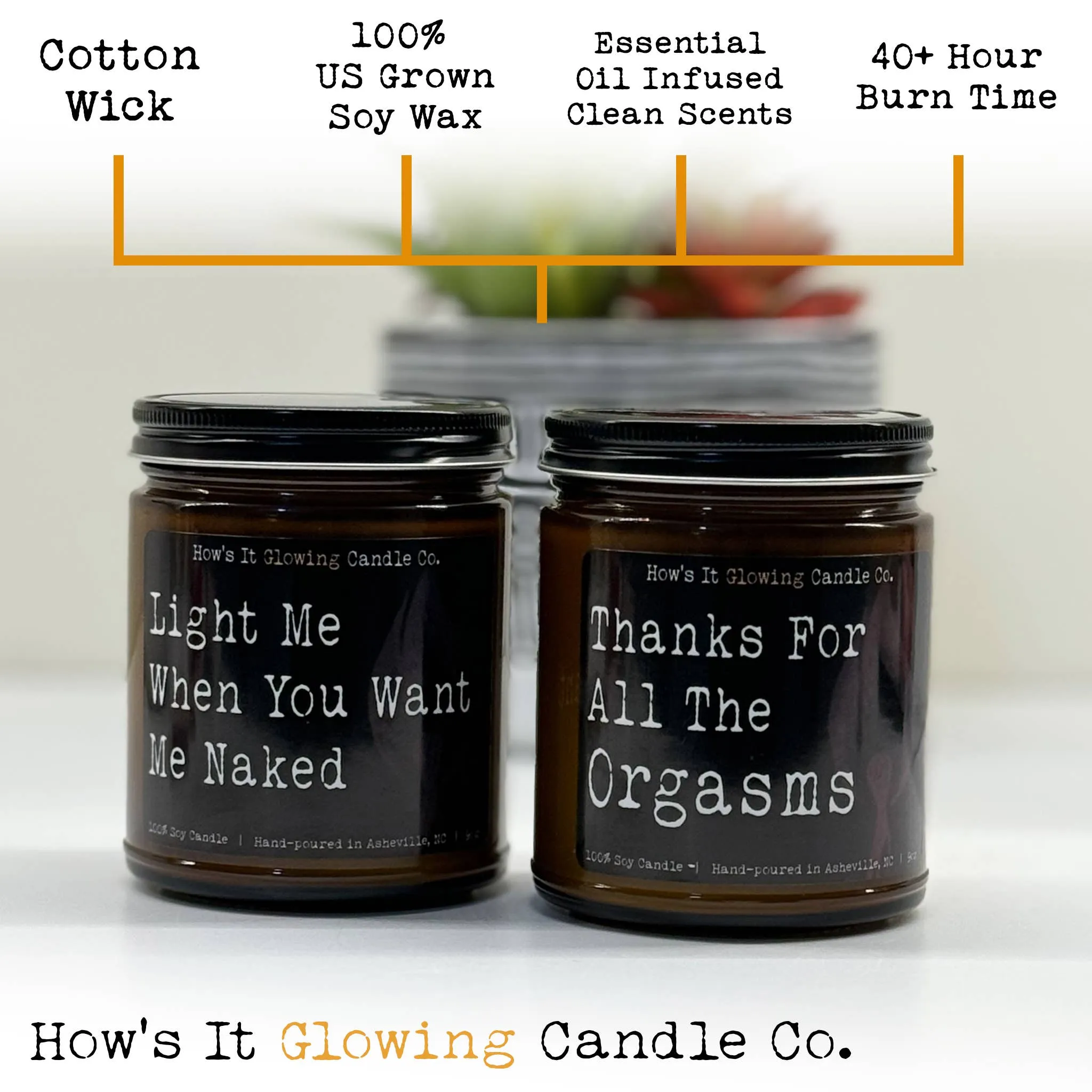 Light When You Want Me Naked - Funny 100% Soy Candle 9oz Jar