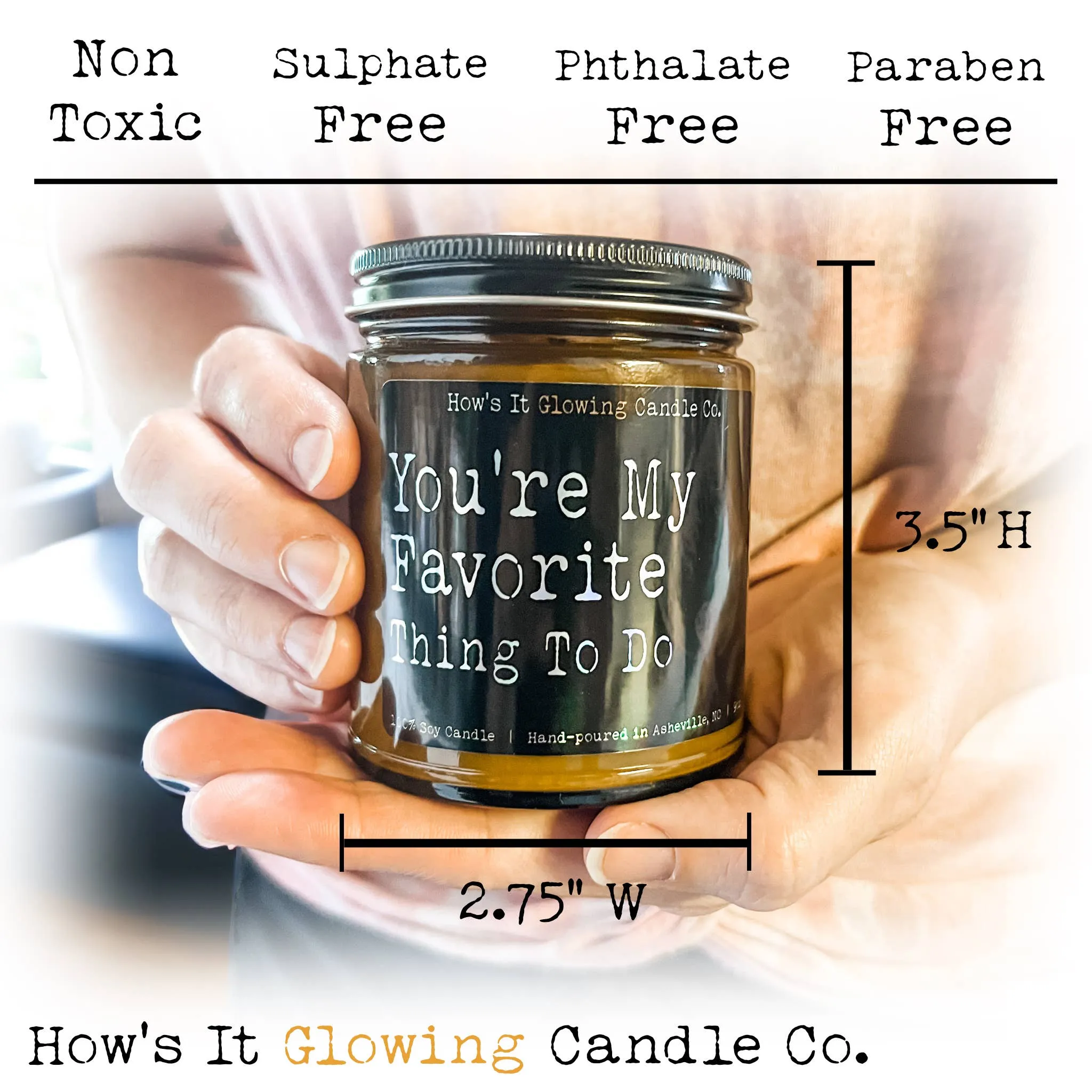 Light When You Want Me Naked - Funny 100% Soy Candle 9oz Jar