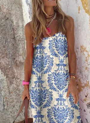 LOAIHA Women Summer Casual Loose Sleeveless Sundress Spaghetti Strap Flowy Boho Linen Beach Vacation Maxi Long Dress 2024