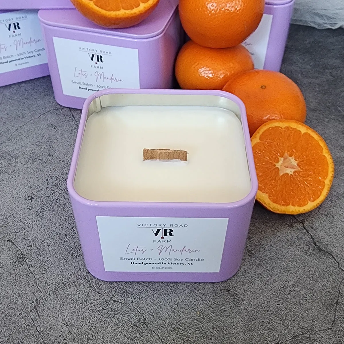 Lotus   Mandarin Soy Wax Candle