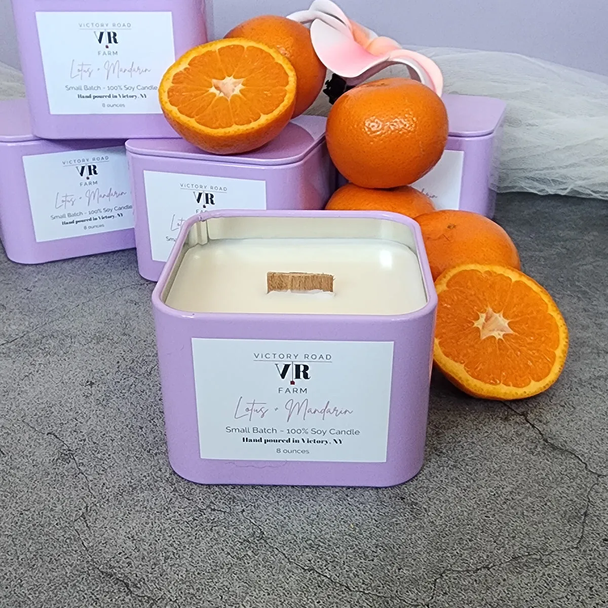 Lotus   Mandarin Soy Wax Candle