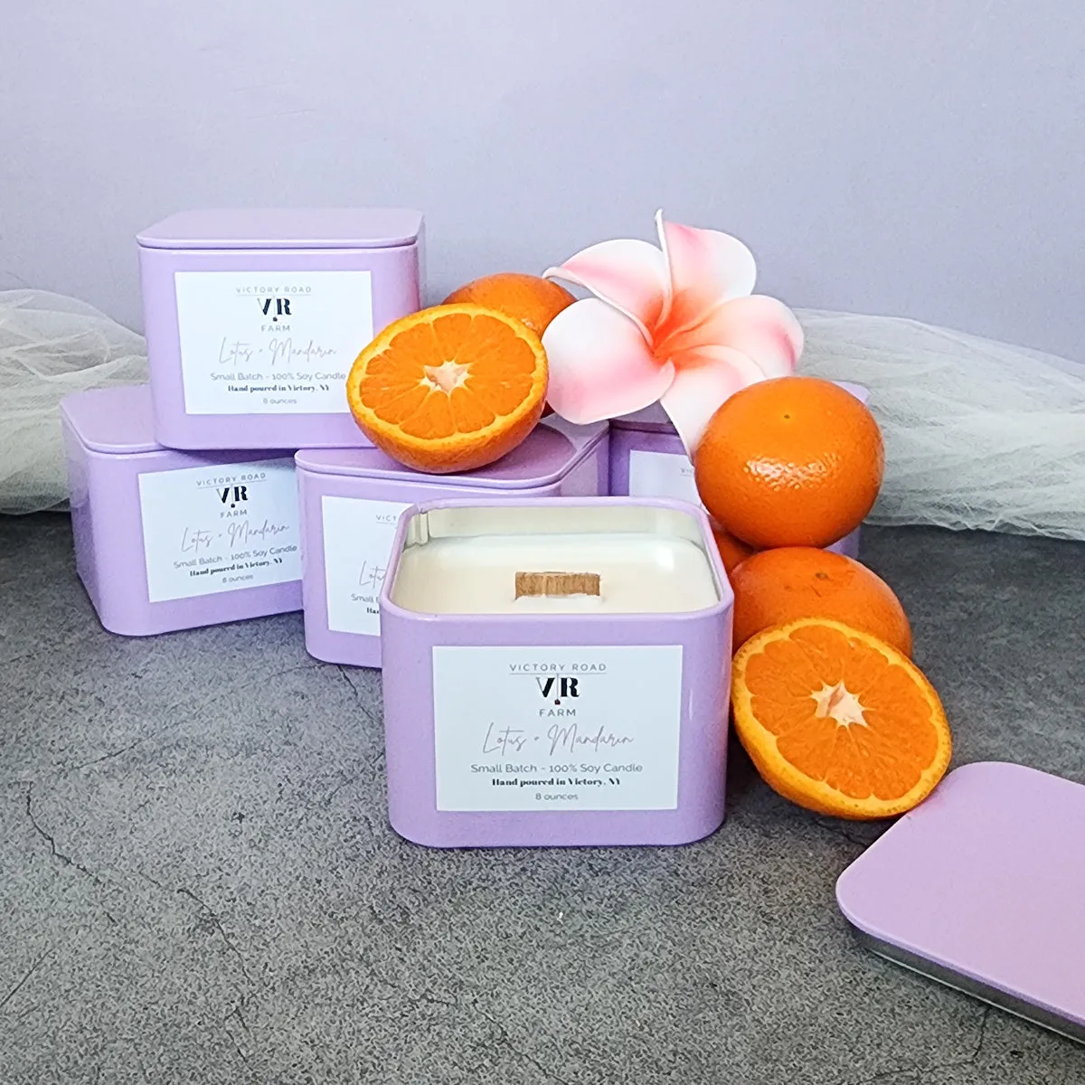 Lotus   Mandarin Soy Wax Candle
