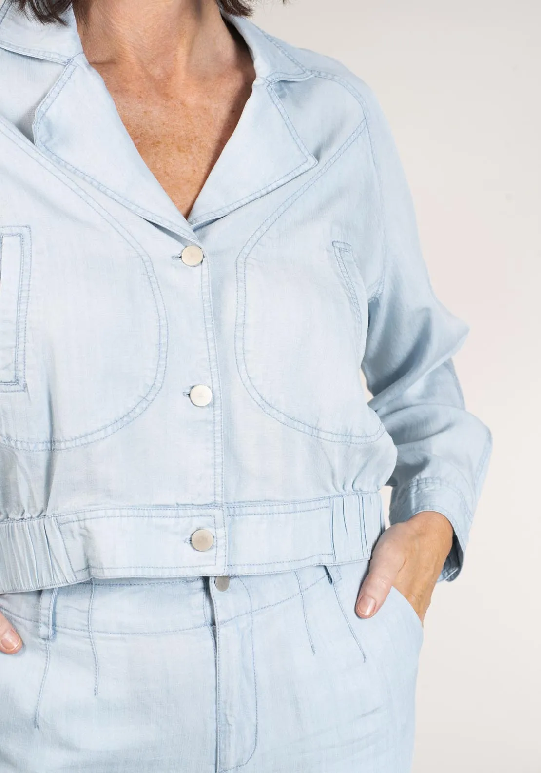 Lyocell Slub Jacket - Blue