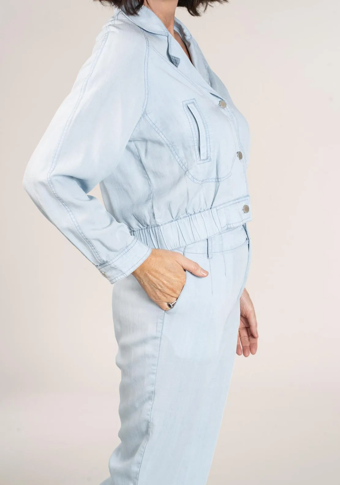 Lyocell Slub Jacket - Blue