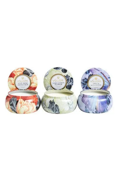 MAISON JARDIN TWO-WICK TIN CANDLE TRIO (NORDSTROM EXCLUSIVE) ($48 VALUE)
