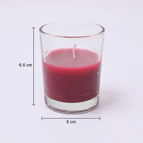Market99 Cranberry Scented Candles Pack of 2 | Eco-Friendly & Non-Toxic - Infused with Essential Oils - with Sea-Breeze Scented Candles Diwali Gift Pack - 30 Hr Burn Time | 5 x 5 x 6.5 CM