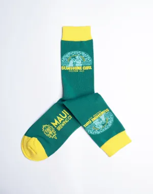 Maui Brewing Company Sunshine Girl Golden Ale Crew Socks
