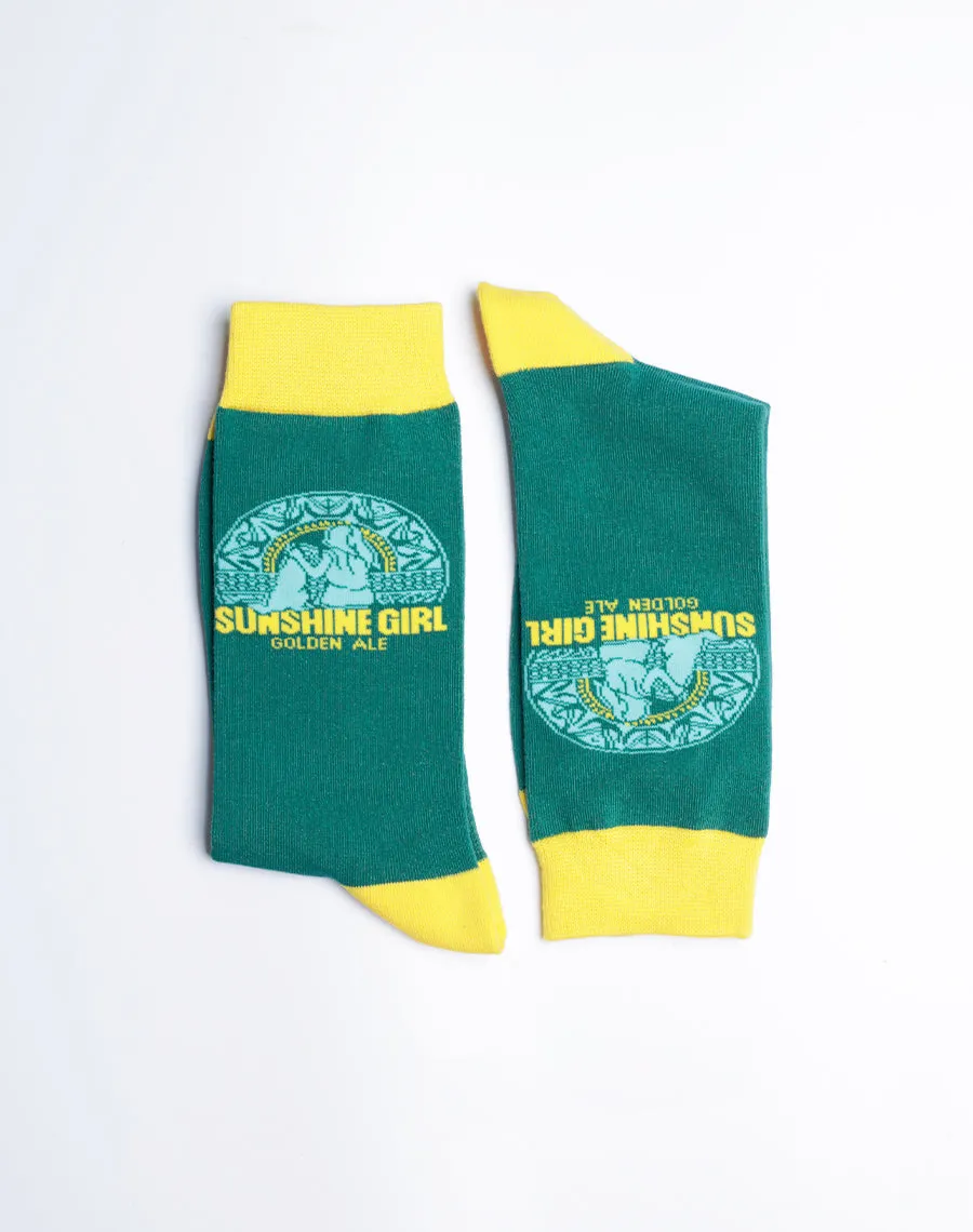 Maui Brewing Company Sunshine Girl Golden Ale Crew Socks