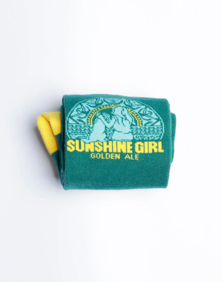 Maui Brewing Company Sunshine Girl Golden Ale Crew Socks