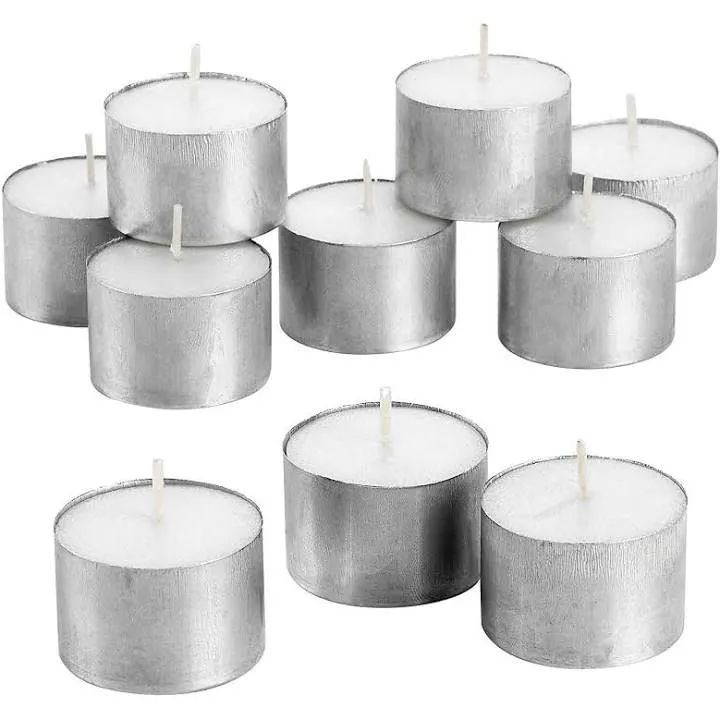MeCozy Unscented Long Burning Candles for Home Decor and Celebrations Festival Party Favors & More | Wax Candles Approx 9 Hour Burning Time | Home Decoration Smokeless Wax Candles Tealight - Set of 40