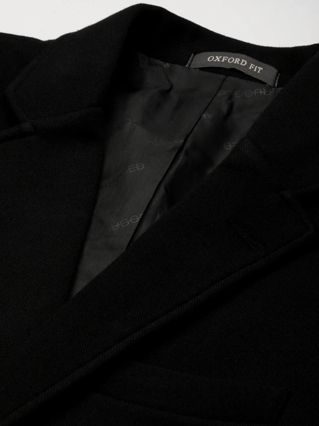 Men Black Solid Single Breasted Casual Blazers