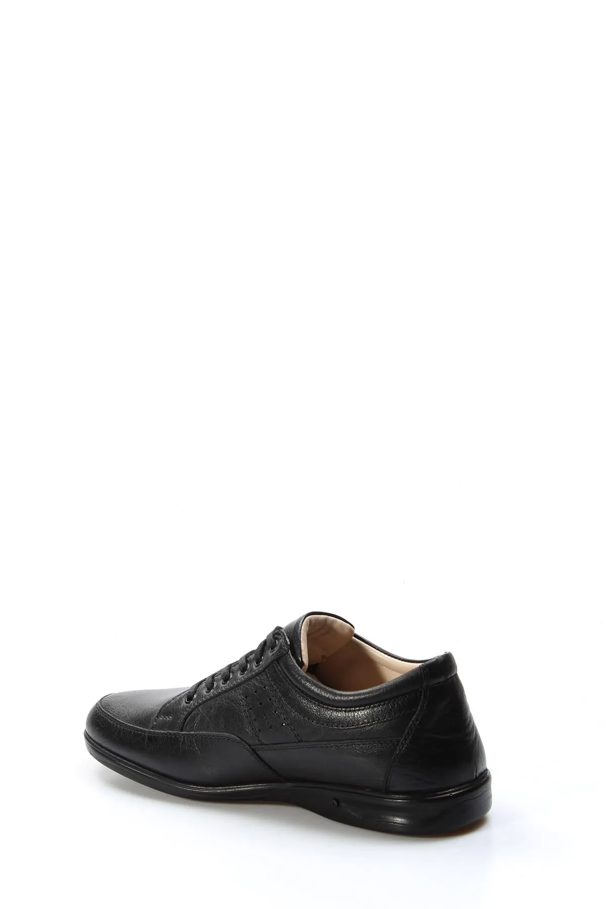 Men's Classic Black Leather Casual Lace-Up Shoes - Wessi