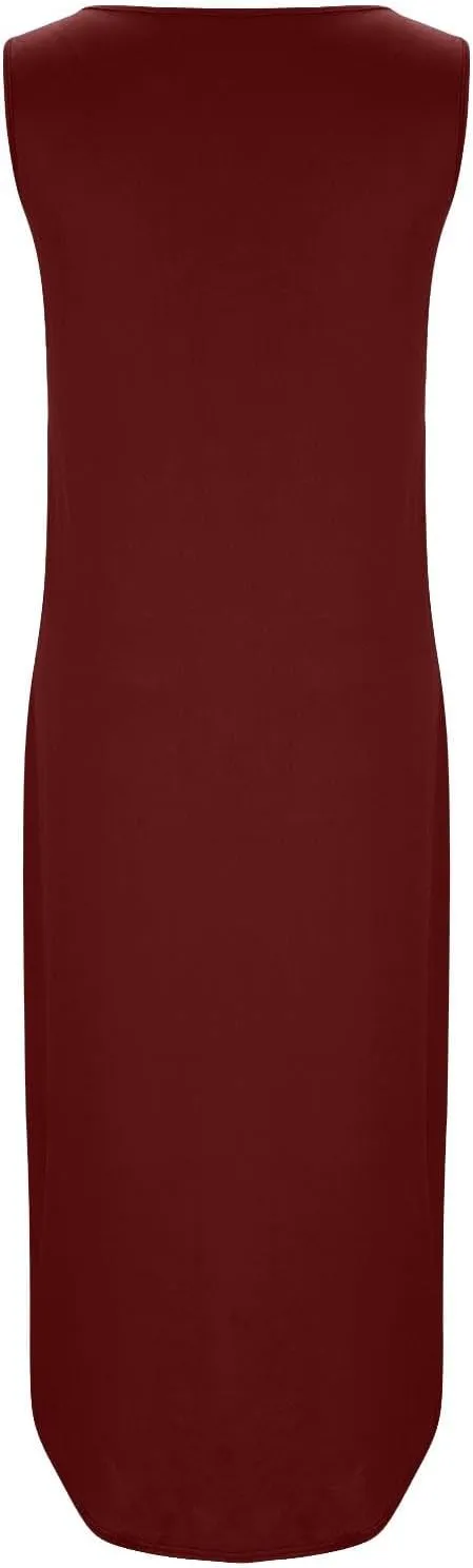 Midi Dresses for Women 2025 Boho V Neck Sleeveless Tank Sundresses Casual Loose Beach Long Maxi Dress Summer Dress