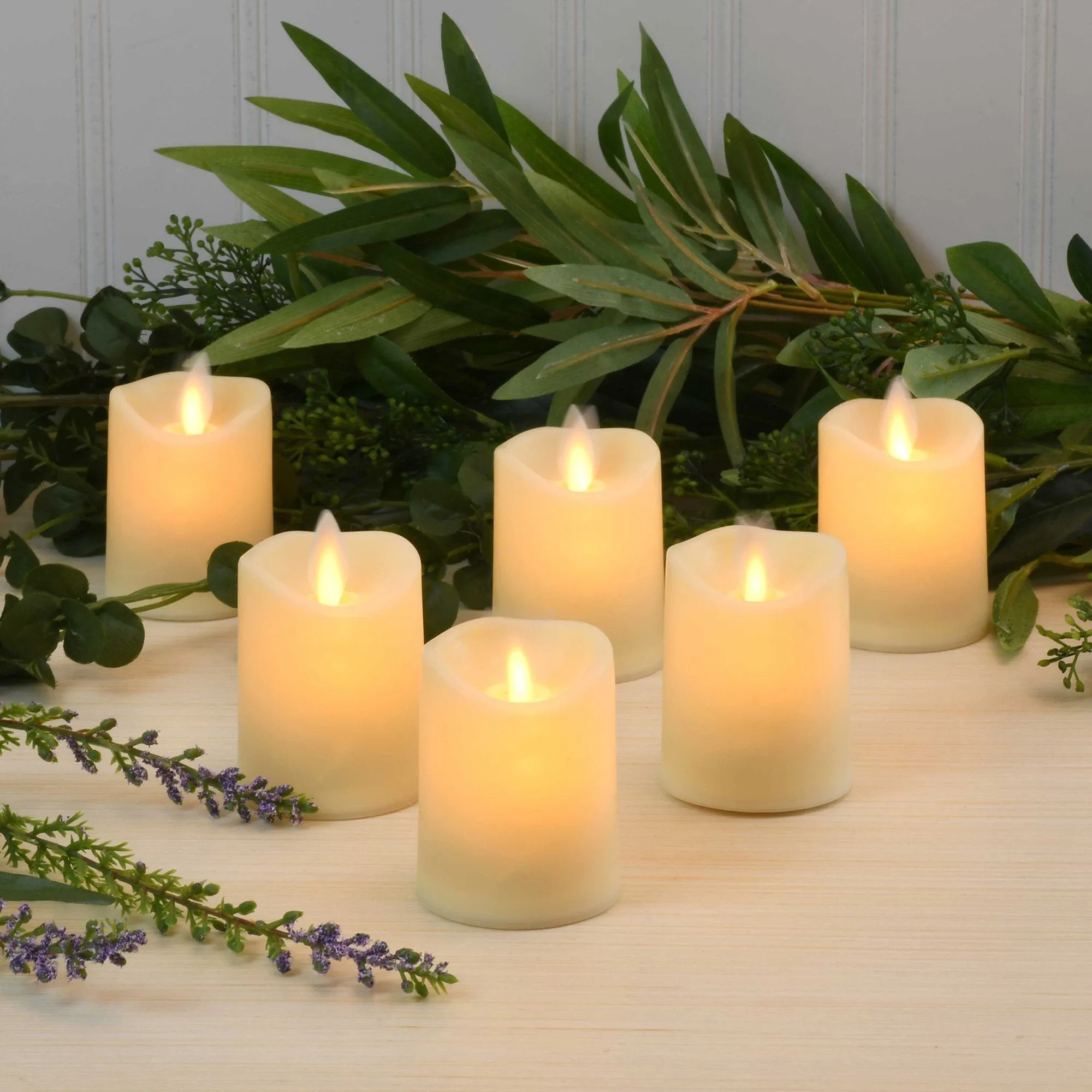 Moving Flame Battery Operated LED Votives