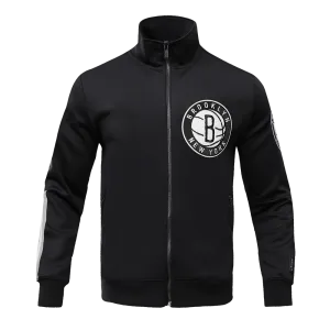 NBA BROOKLYN NETS CLASSIC MEN'S TRACK JACKET (BLACK)