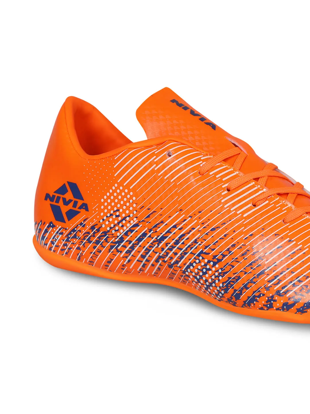 NIVIA Encounter 9.0 Futsal Shoes for Men (Orange/Royal Blue)