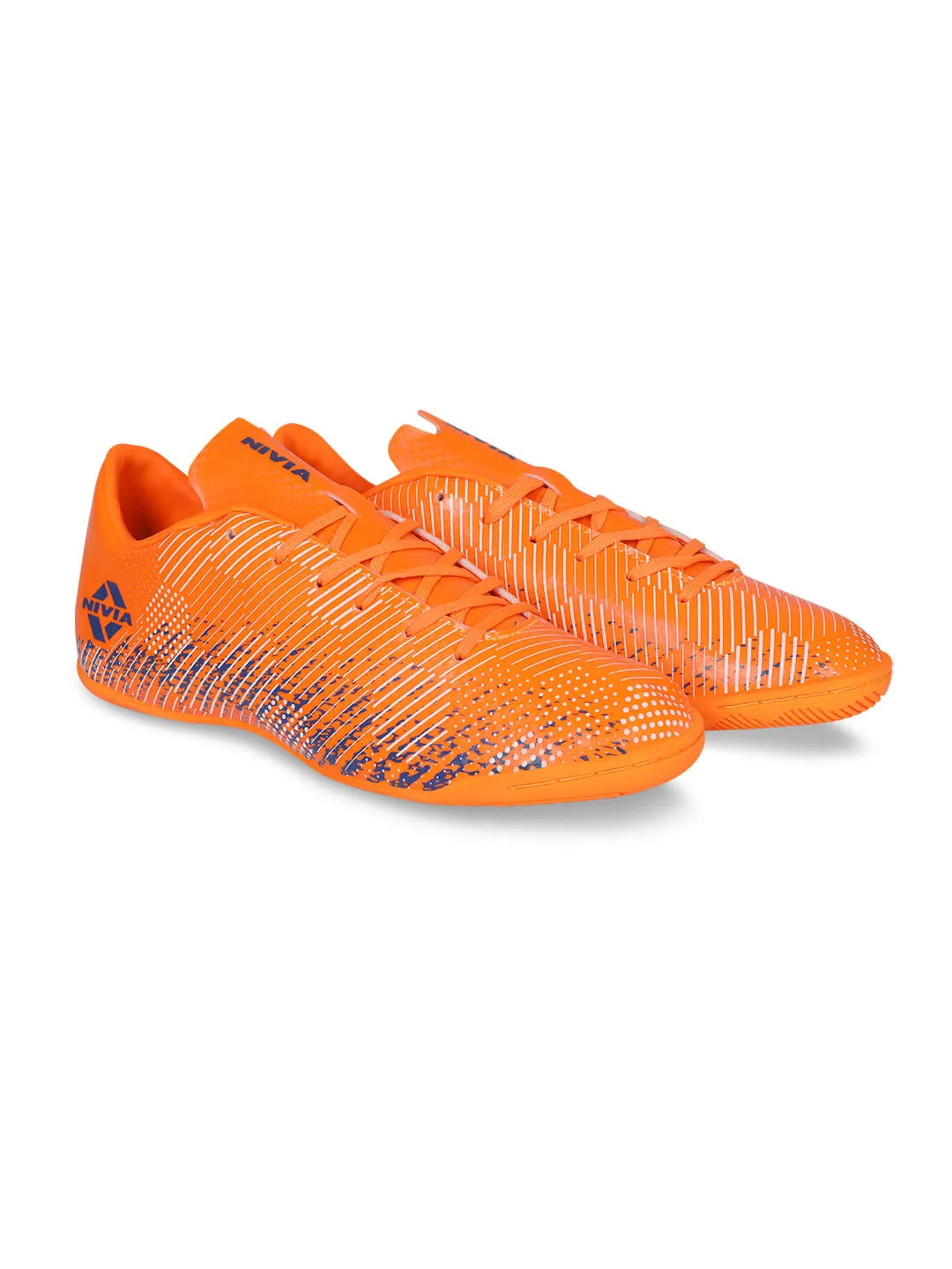 NIVIA Encounter 9.0 Futsal Shoes for Men (Orange/Royal Blue)