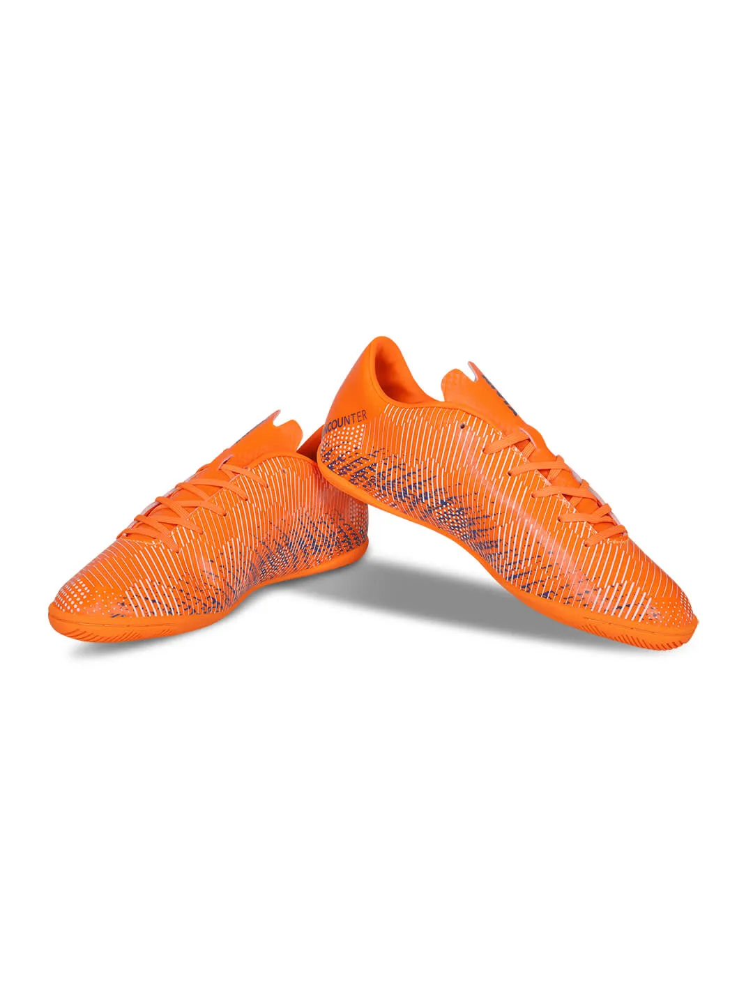NIVIA Encounter 9.0 Futsal Shoes for Men (Orange/Royal Blue)