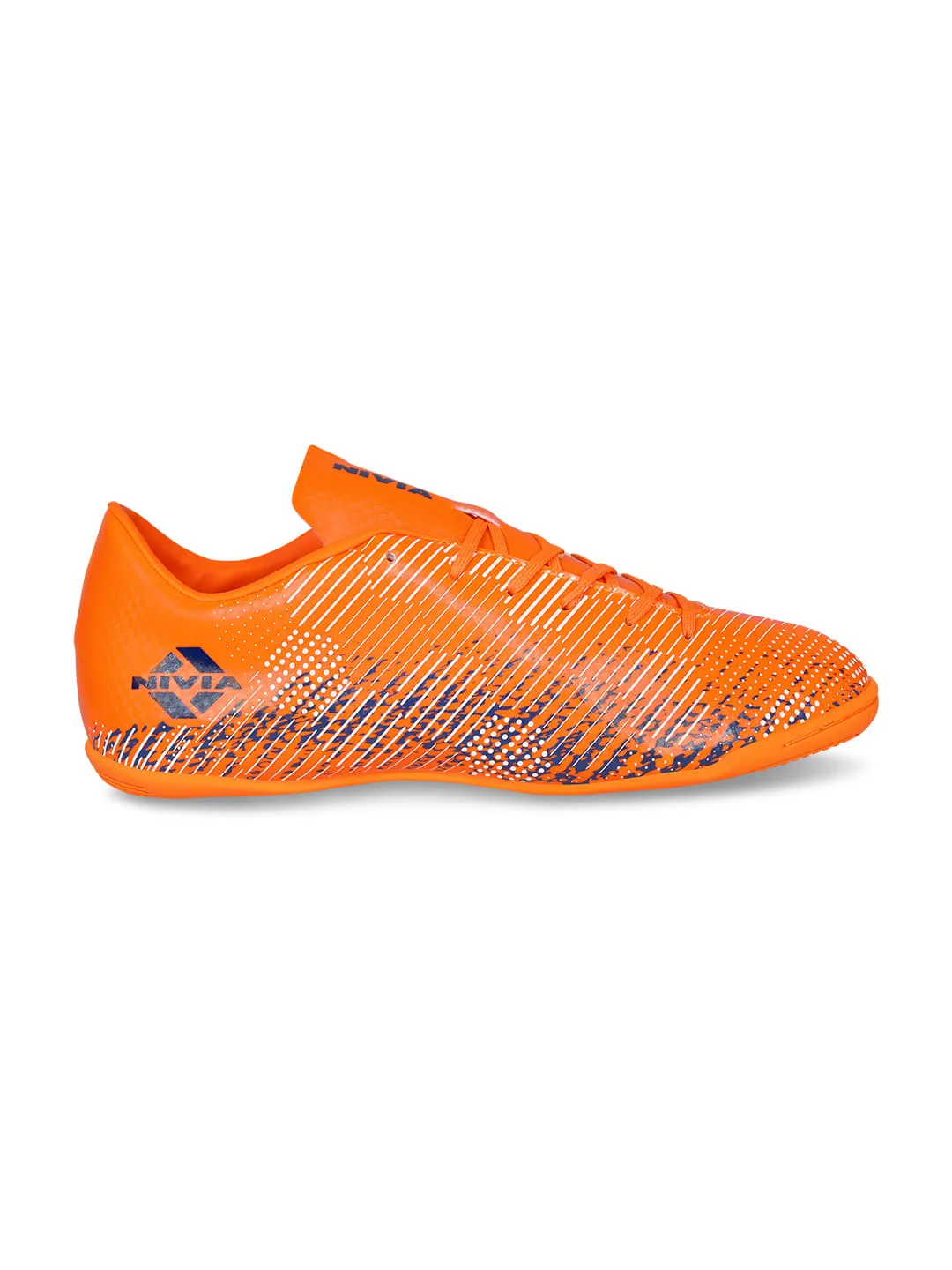 NIVIA Encounter 9.0 Futsal Shoes for Men (Orange/Royal Blue)
