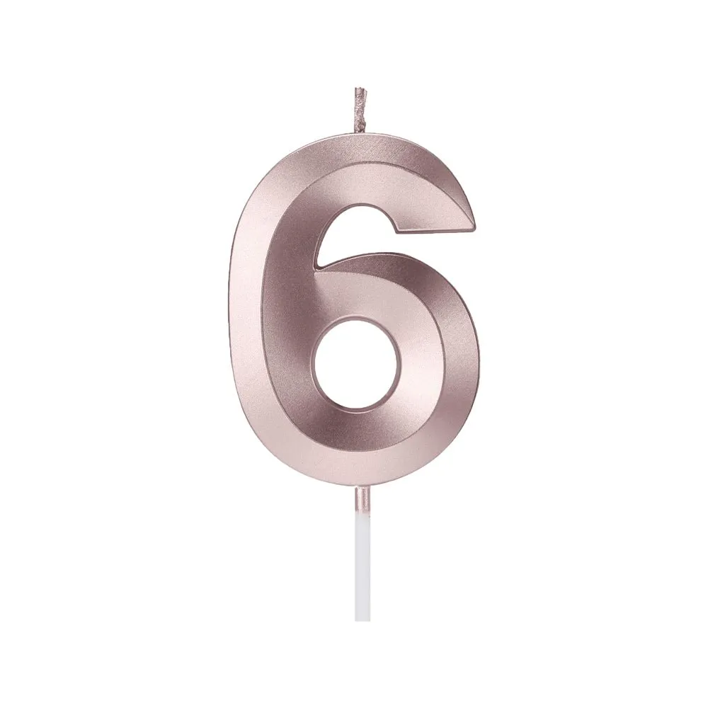 Numeral Candles Rosegold Birthday