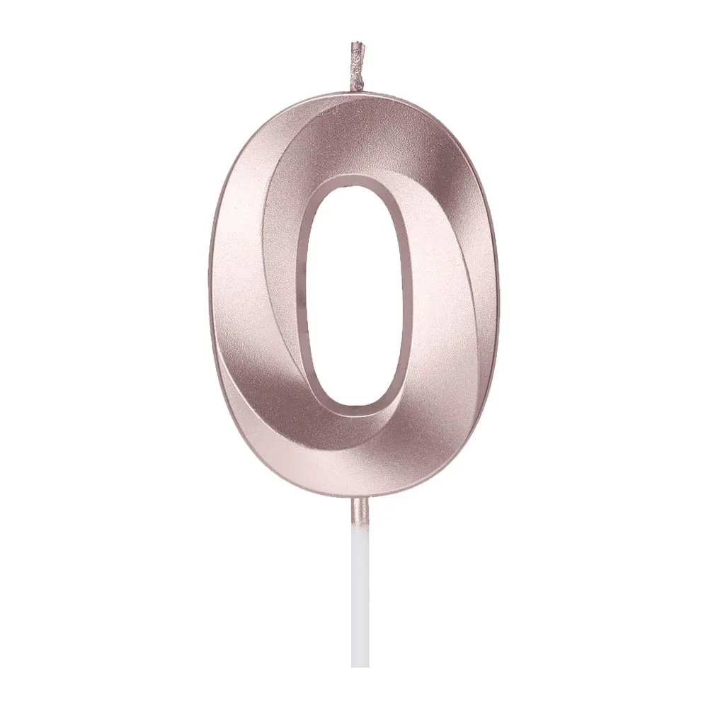 Numeral Candles Rosegold Birthday