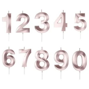 Numeral Candles Rosegold Birthday