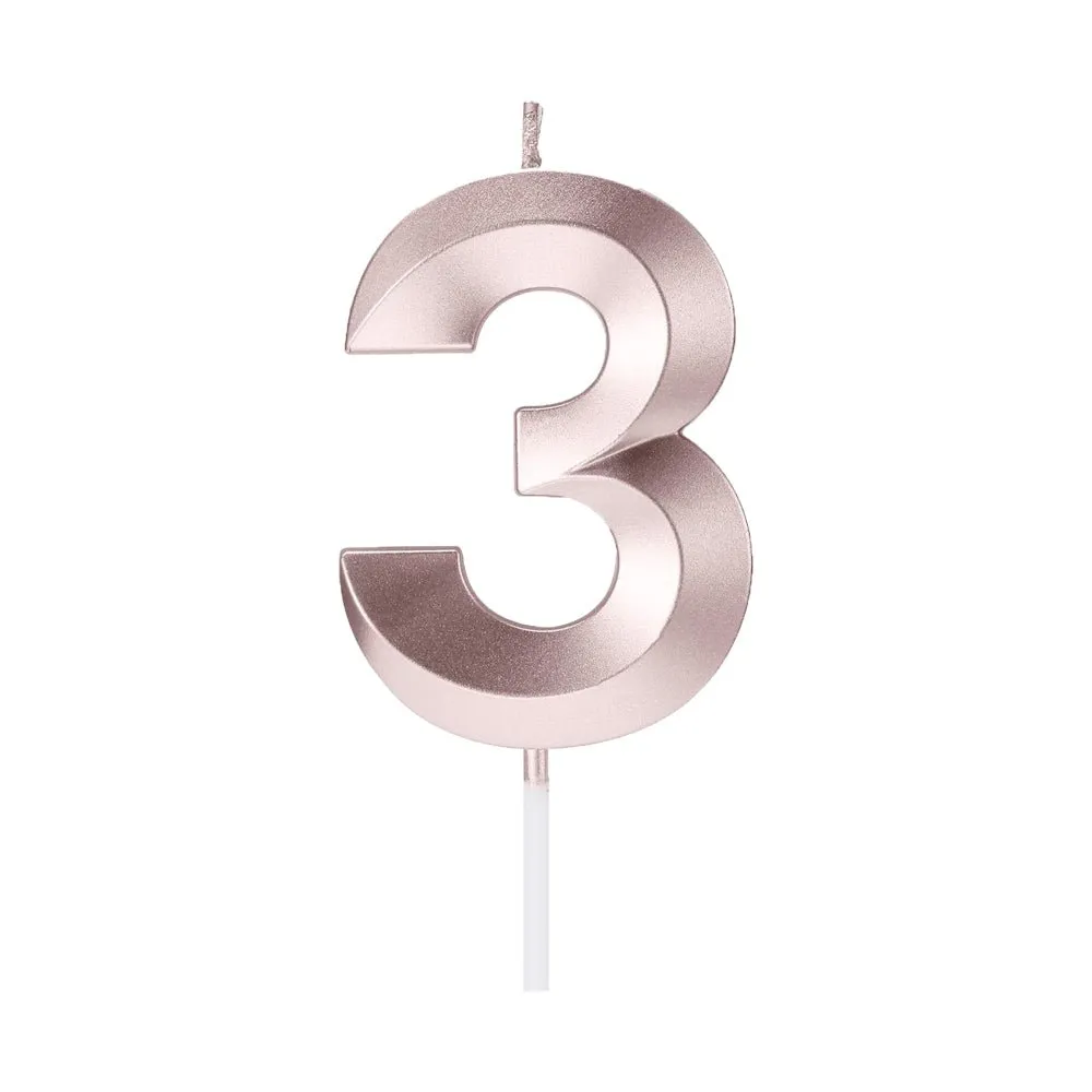 Numeral Candles Rosegold Birthday