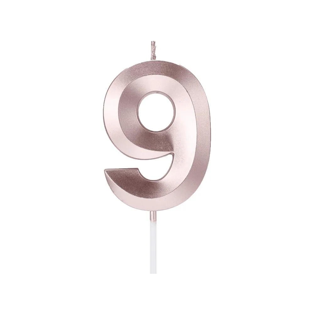 Numeral Candles Rosegold Birthday