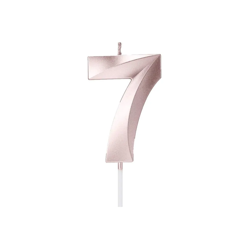 Numeral Candles Rosegold Birthday