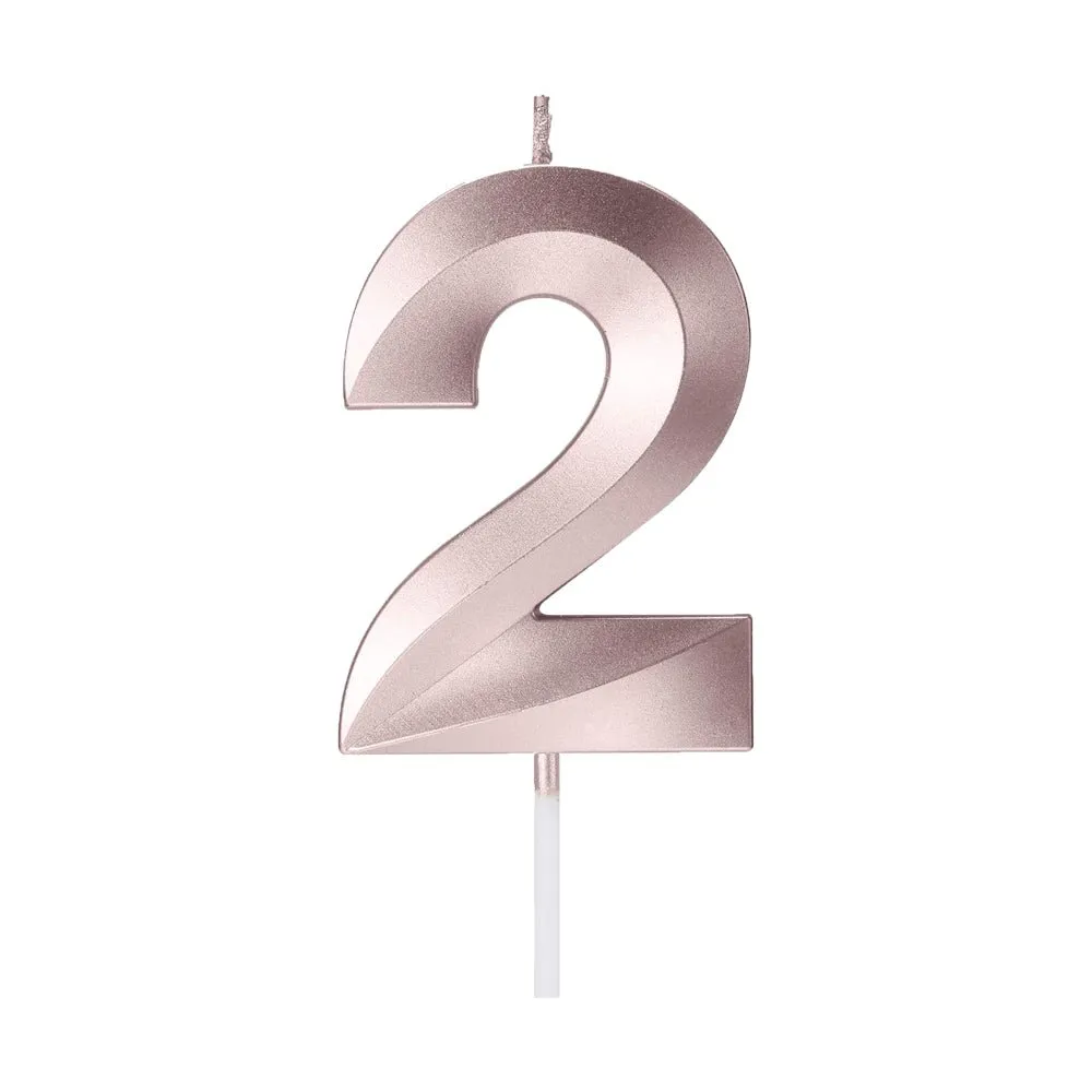 Numeral Candles Rosegold Birthday