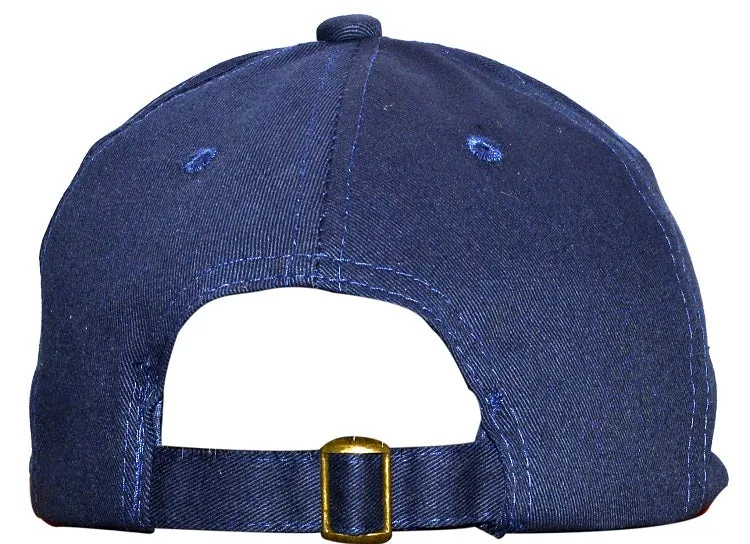 OCTAVE Unisex Baseball Cap Hat - Curved Peak Adjustable Metal Buckle - Navy