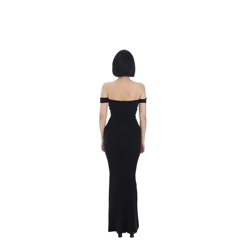 Off-Shoulder Bodycon Maxi Dress