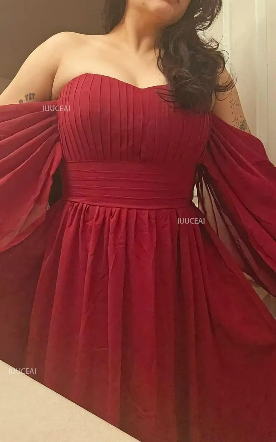 Off The Shoulder Chiffon Bridesmaid Dresses for Women with Slit 2025 A-Line Ruched Formal Prom Long Evening Dress