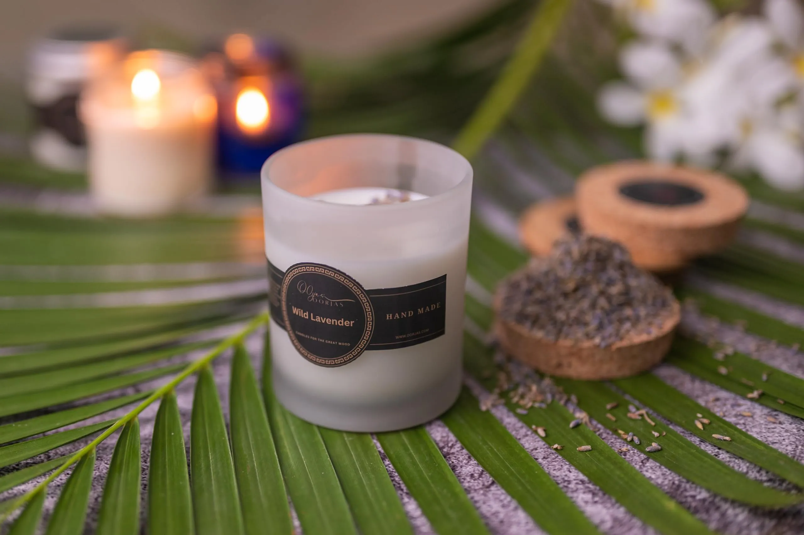 Oorjas Scented Soy Wax Candle, 250 gm, 35-40 Hrs| Luxury Aroma Therapy Votive Jar | Scented Candles for Home Decor Gift Set | Fragrance English Wild Lavender
